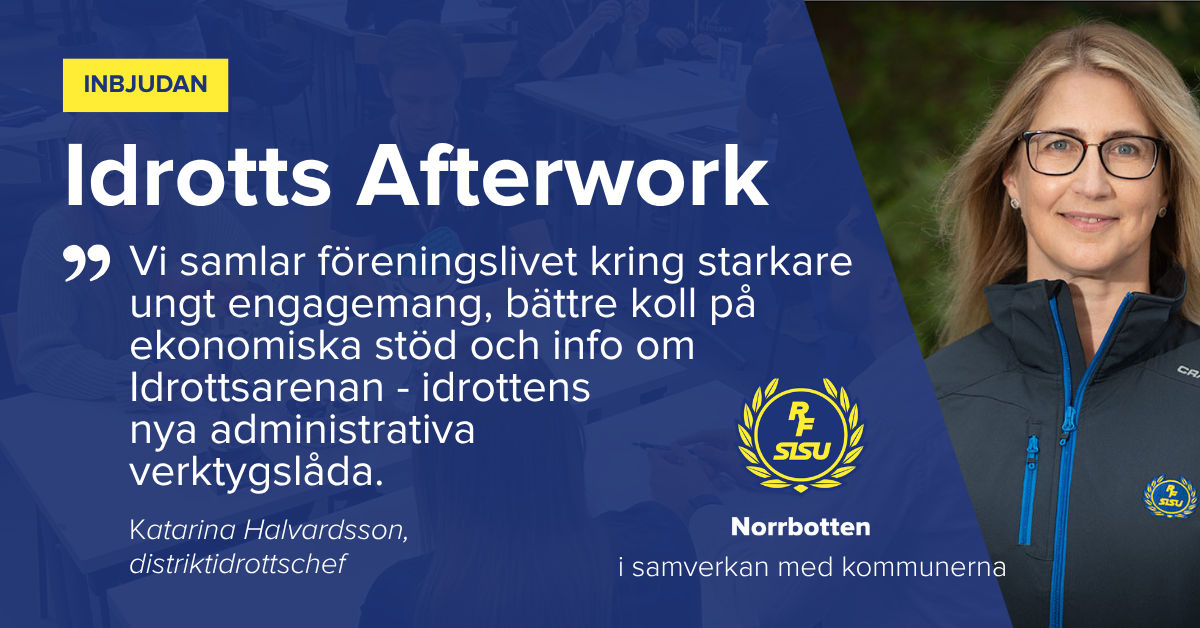 Bild med text om Idrotts Afterwork