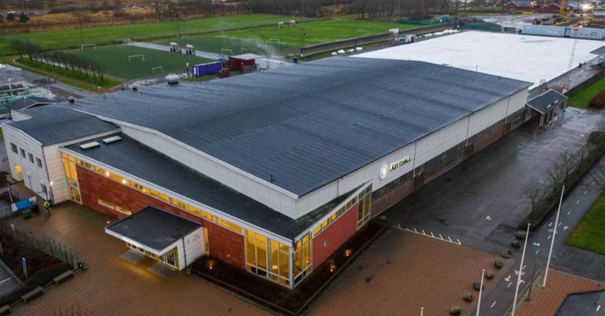 Sporthall sett ovanifrån